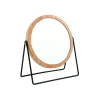 Miroir Grossissant|MSV Miroir Rond Grossissant SATCHI Bois Acier Noir