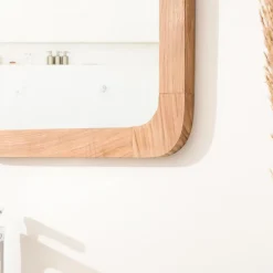 Miroir Simple|Wanda Collection Miroir rétro en teck massif 70 cm x 50cm