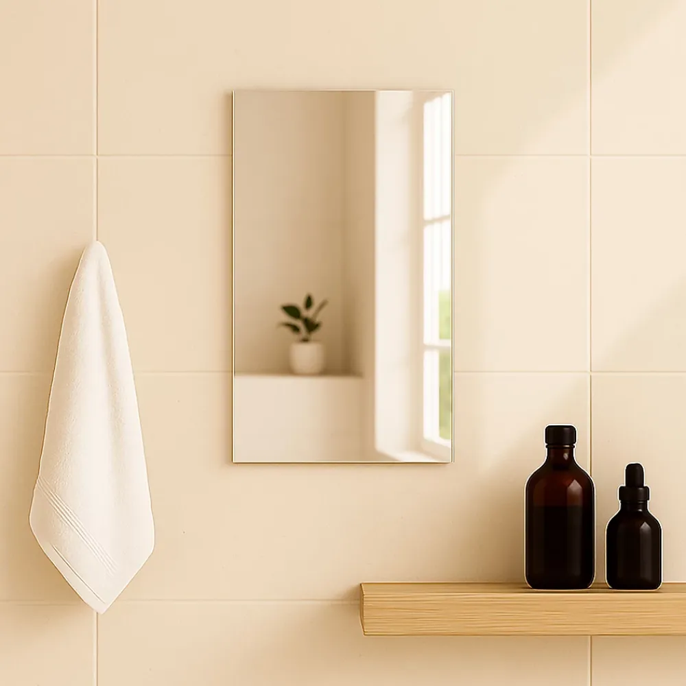 Jindoli Miroir salle de bain 40 cm simple fixation murale