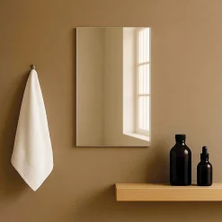 Jindoli Miroir salle de bain 40 cm simple fixation murale