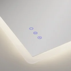 Saniverre Miroir salle de bain BOLEO 60 x 80 cm LED lumineux 2100 lms anti-buée + réglage intensité & couleur -