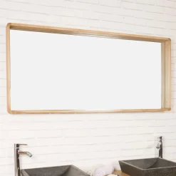 Wanda Collection Miroir salle de bain en teck Samba 140 x 65 cm