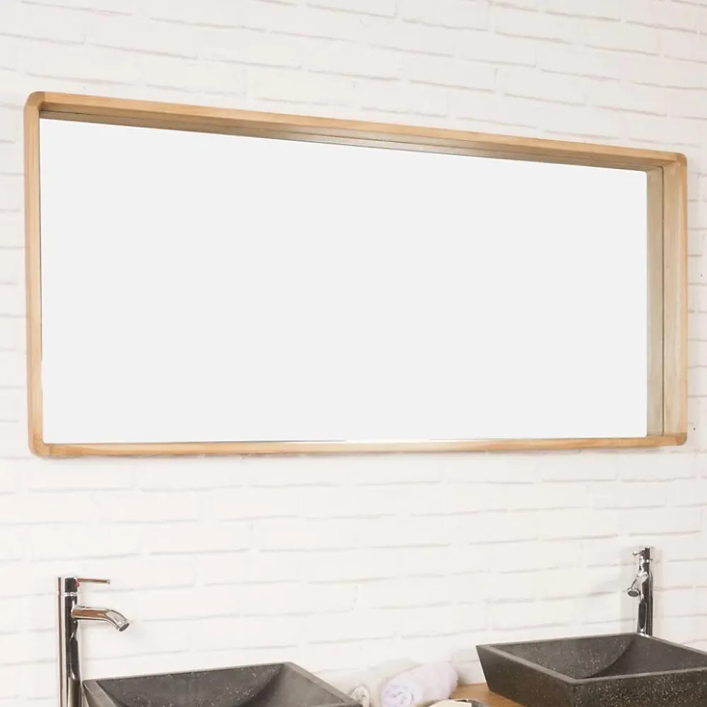 Wanda Collection Miroir salle de bain en teck Samba 140 x 65 cm