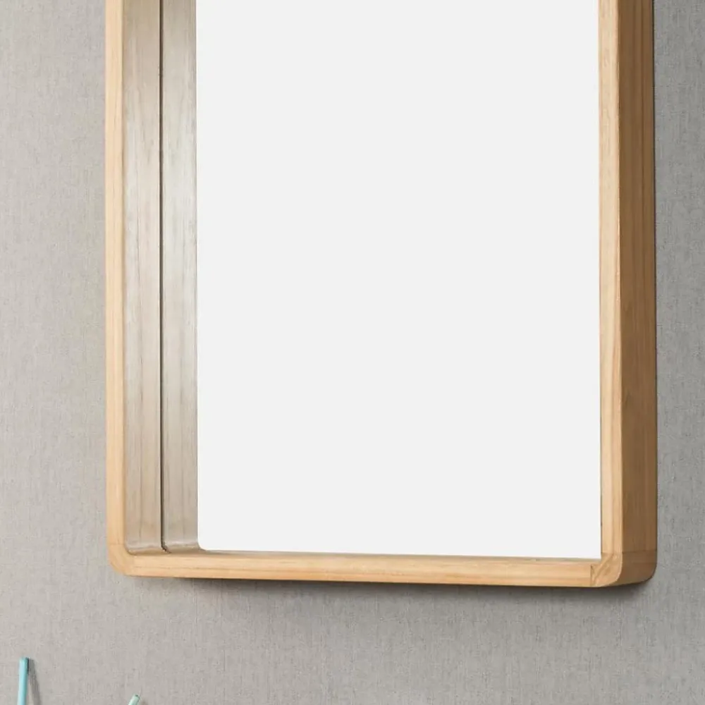 Wanda Collection Miroir salle de bain en teck Samba 140 x 65 cm
