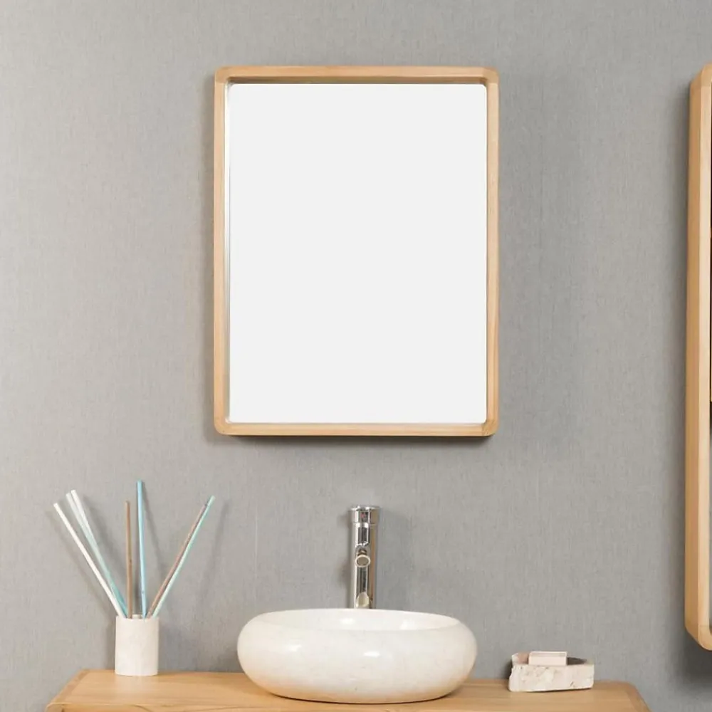 Wanda Collection Miroir salle de bain en teck Samba 140 x 65 cm
