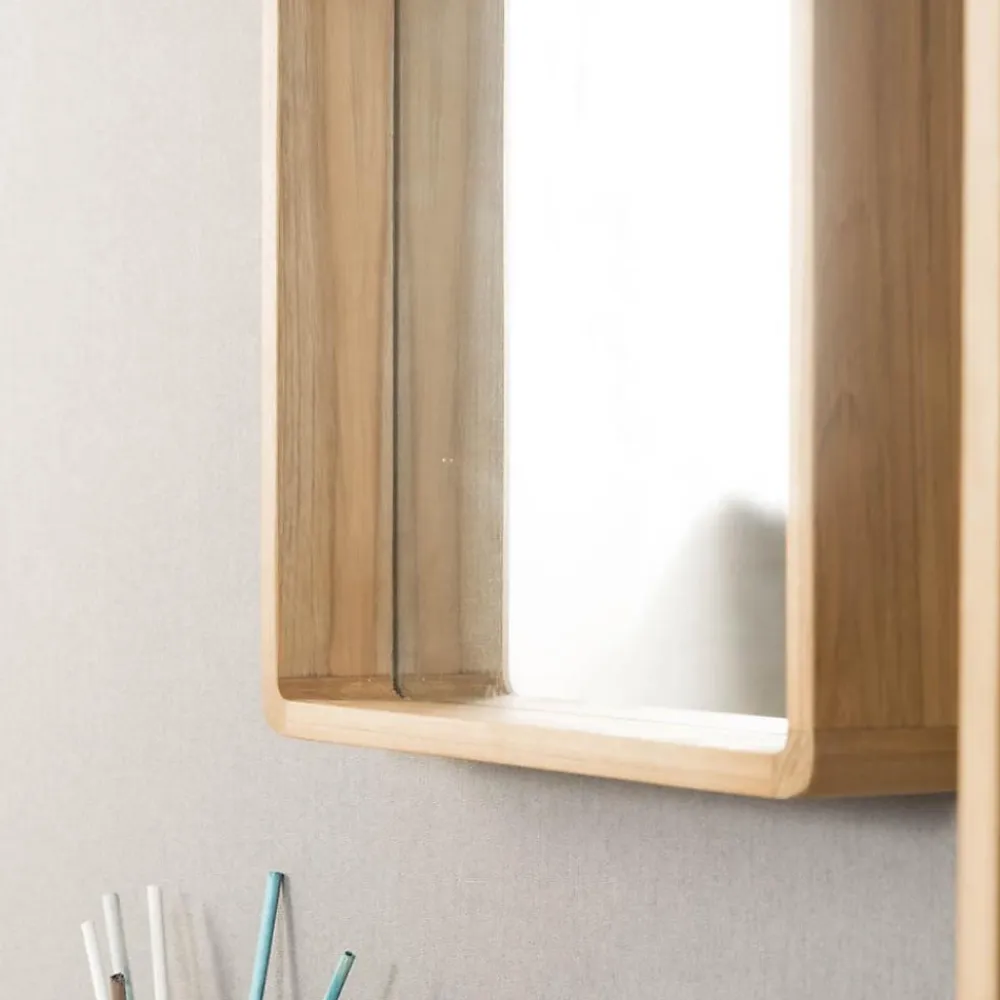 Wanda Collection Miroir salle de bain en teck Samba 140 x 65 cm