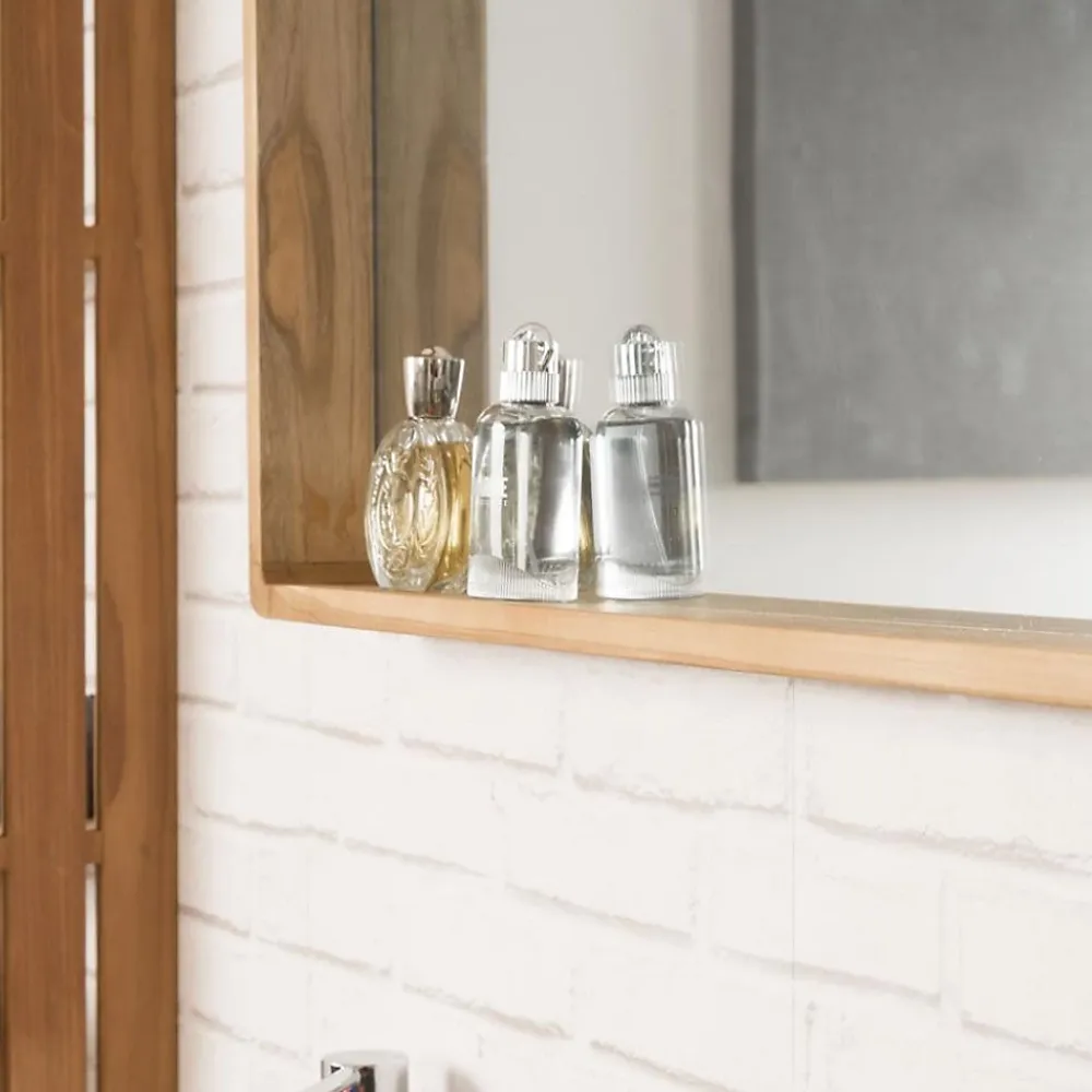 Wanda Collection Miroir salle de bain en teck Samba 140 x 65 cm