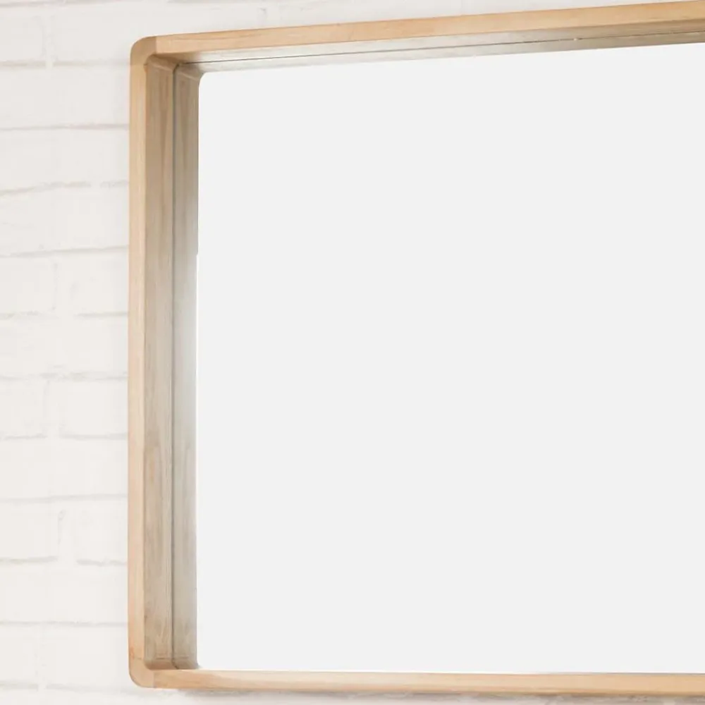 Wanda Collection Miroir salle de bain en teck Samba 140 x 65 cm
