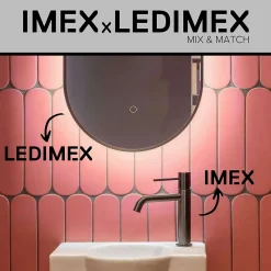 Ledimex Miroir Salle de Bain LED Rétro-Éclairé (6500K) - 120x80cm - Verre Sécurité 5mm - SUECIA