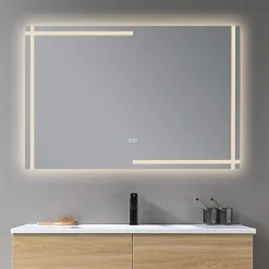Luxury Bain Miroir salle de bain LED 120x60cm anti buée et LED 3 couleurs LB-4693