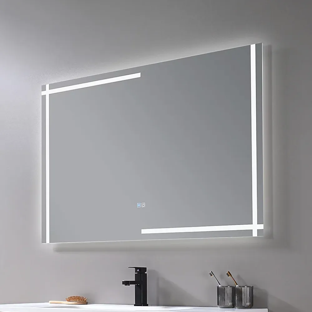 Luxury Bain Miroir salle de bain LED 120x60cm anti buée et LED 3 couleurs LB-4693