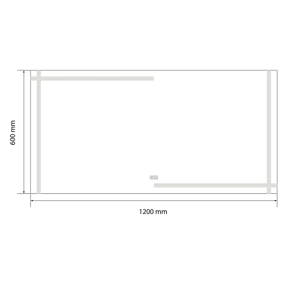 Luxury Bain Miroir salle de bain LED 120x60cm anti buée et LED 3 couleurs LB-4693