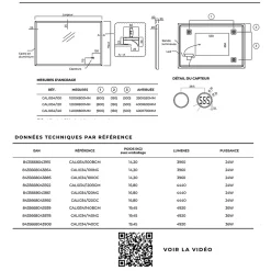 Miroir Lumineux|Ledimex Miroir Salle de Bain LED Réglable 120x80cm - Noir Mat - Commandes Tactiles & Anti-Buée - CALIFORNIA