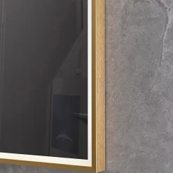 Luxury Bain Miroir salle de bain LED 120x60cm anti buée avec cadre doré LB-126080G