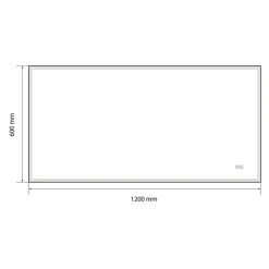 Luxury Bain Miroir salle de bain LED 120x60cm anti buée avec cadre doré LB-126080G