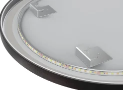 Lomazoo Miroir salle de bain Bologna avec LED 70 cm rond Noir