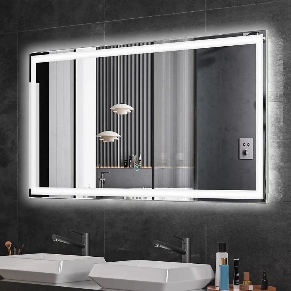 Miroir Lumineux|Lomazoo Miroir salle de bain Memphis avec LED 120 x 60 cm