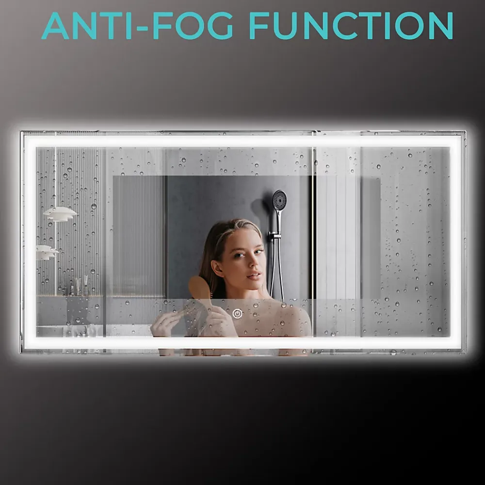 Miroir Lumineux|Lomazoo Miroir salle de bain Memphis avec LED 120 x 60 cm