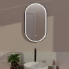 Lomazoo Miroir salle de bain Frankfurt avec LED 40x70 cm ovale noir
