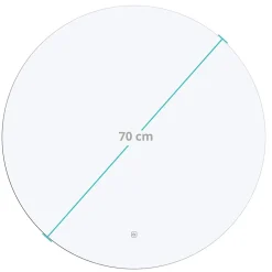Miroir Lumineux|Lomazoo Miroir salle de bain Atlanta avec LED 70 cm rond