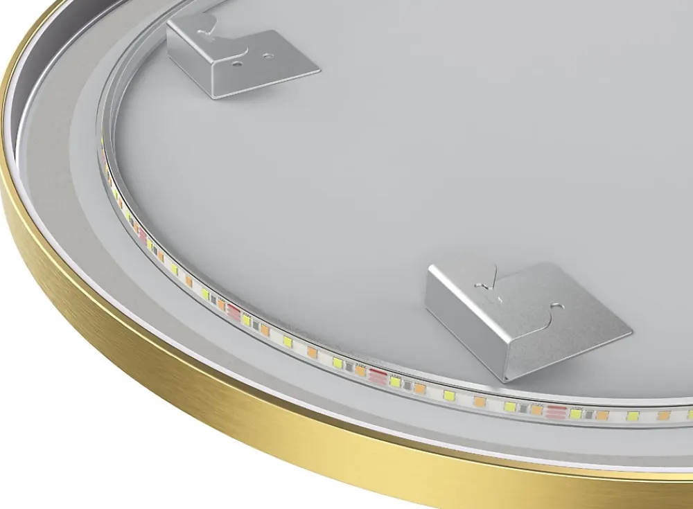 Miroir Lumineux|Lomazoo Miroir salle de bain lumineux LED Hamburg 50x70 cm ovale doré