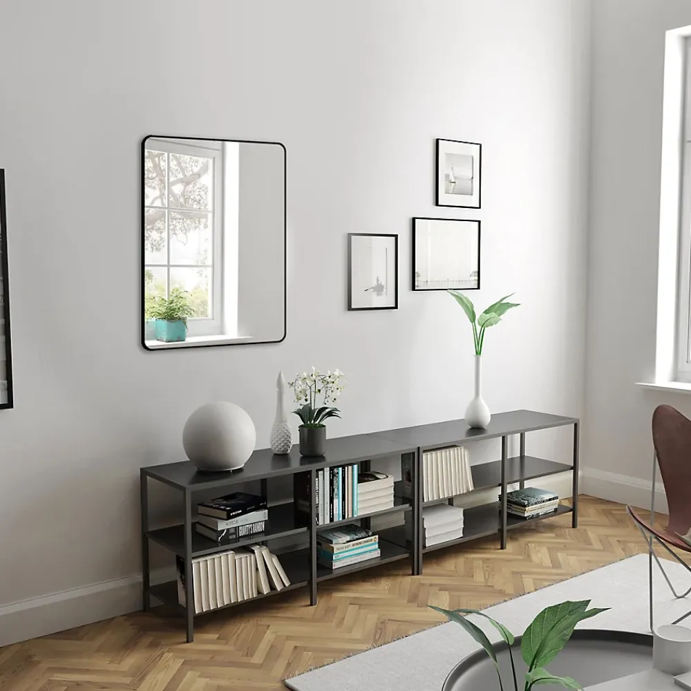 Aurlane Miroir salle de bain rectangle 60x80cm - encadrement en aluminium - HOB 60