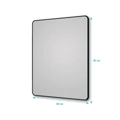 Aurlane Miroir salle de bain rectangle 60x80cm - encadrement en aluminium - HOB 60