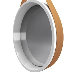 Miroir Simple|Aurlane Miroir salle de bain rond type barbier diamètre 50 cm - BARBER WHITE