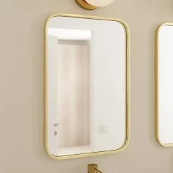 GoodHome Miroir salle de bains arche 50x80 cm, doré, Tisa