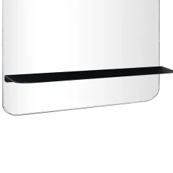 Homesight Miroir salle de bains avec tablette noire 40x70 cm, Sorrento