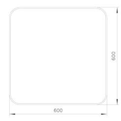 GoodHome Miroir salle de bains carré 60x60 cm Tisa doré