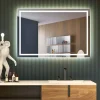 Ledimex Miroir Salle de Bains Lumineux FRANCIA avec Eclairage Frontal et Rétro-Eclairé 90x80