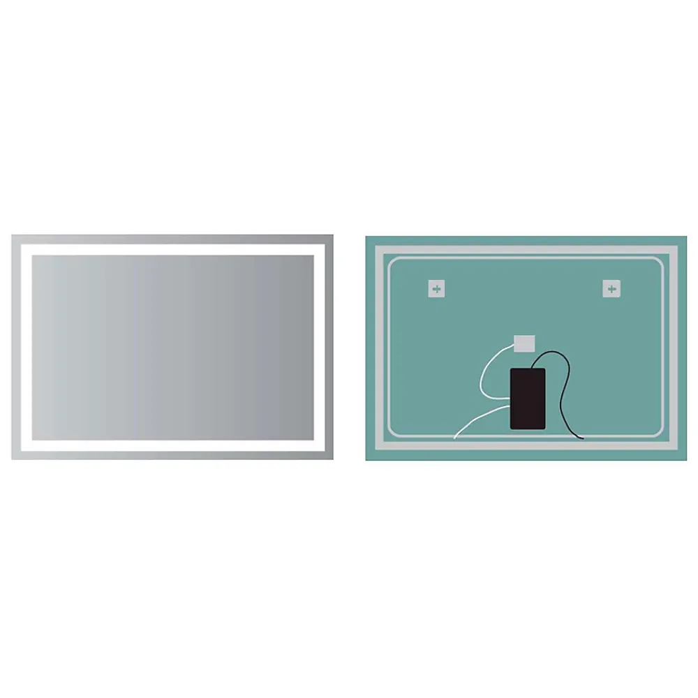 Ledimex Miroir Salle de Bains Lumineux FRANCIA avec Eclairage Frontal et Rétro-Eclairé 90x80