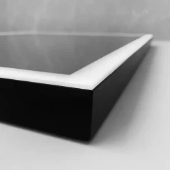 Miroir Lumineux|Ledimex Miroir Salle de Bains Lumineux SUIZA Anti-Buée et Eclairage Frontal Triled Tactile On/Off Noir Mat 70x80cm