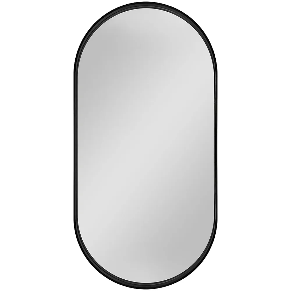 Miroir Simple|GoodHome Miroir salle de bains oblong 40x80 cm Tisa noir