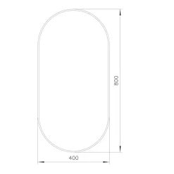 Miroir Simple|GoodHome Miroir salle de bains oblong 40x80 cm Tisa doré