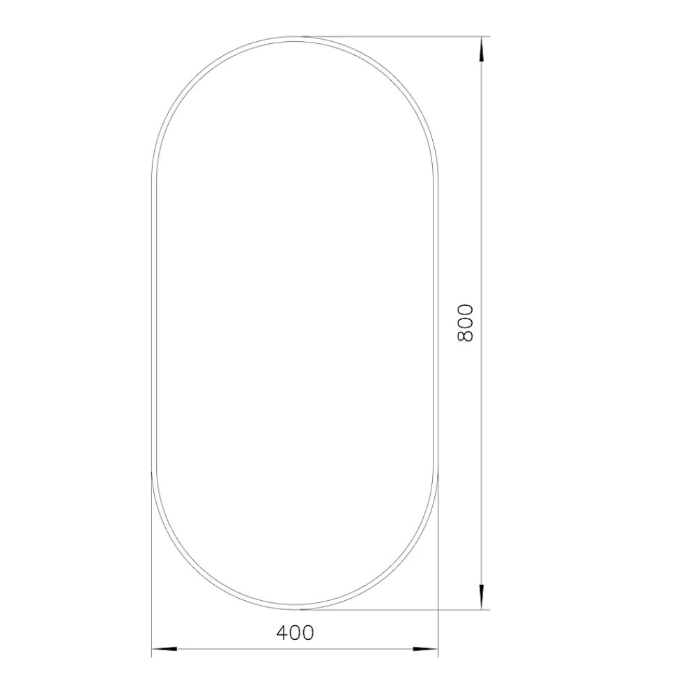 Miroir Simple|GoodHome Miroir salle de bains oblong 40x80 cm Tisa doré