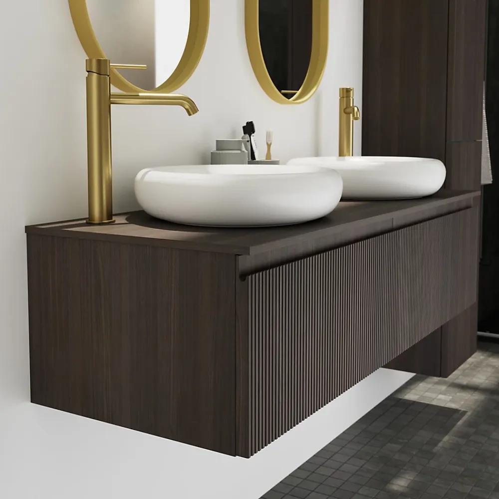 Miroir Simple|GoodHome Miroir salle de bains oblong 40x80 cm Tisa doré