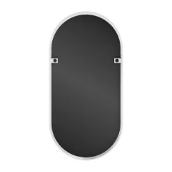 GoodHome Miroir salle de bains oblong 40x80 cm, blanc, Tisa