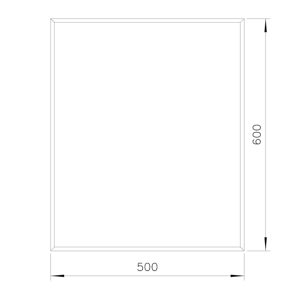 Miroir salle de bains rectangulaire 50X60 cm Wapta argent