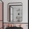 GoodHome Miroir salle de bains rectangulaire 40x60 cm Tisa noir