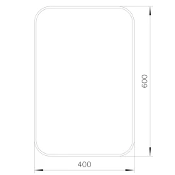 GoodHome Miroir salle de bains rectangulaire 40x60 cm Tisa noir