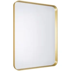 Miroir Simple|GoodHome Miroir salle de bains rectangulaire 80x60 cm Tisa doré