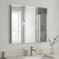 Miroir salle de bains rectangulaire 70X60 cm Wapta argent