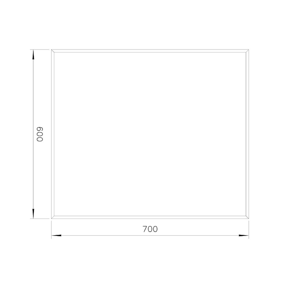 Miroir salle de bains rectangulaire 70X60 cm Wapta argent