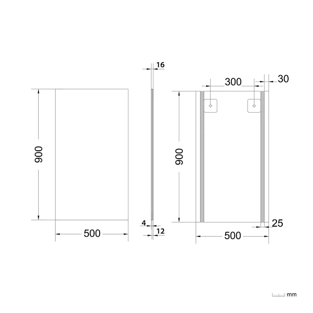 GoodHome Miroir salle de bains rectangulaire 50 x 90 cm argent, Imandra