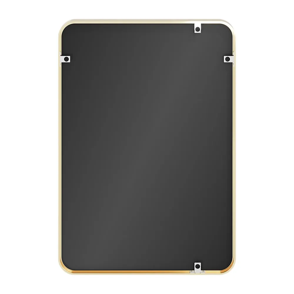 Miroir Simple|GoodHome Miroir salle de bains rectangulaire 100x70 cm, doré, Tisa