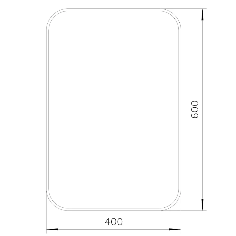 GoodHome Miroir salle de bains rectangulaire 40x60 cm Tisa doré