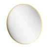 GoodHome Miroir salle de bains rond Ø100 cm, doré, Tisa