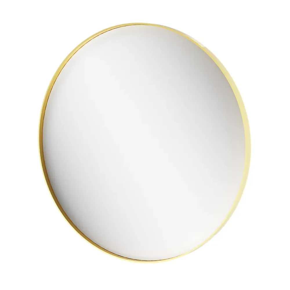 GoodHome Miroir salle de bains rond Ø100 cm, doré, Tisa